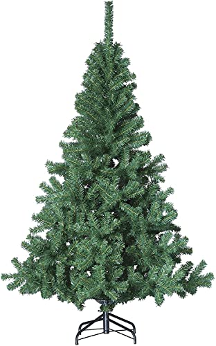 TIENDA EURASIA® Árbol de Navidad - Árboles de Navidad Artificiales - Soporte de Pie Metálico - Medidas 90-210 cm - Colores Verde y Blanco - Fácil Montaje - Embalaje en Caja (Verde, 180CM)