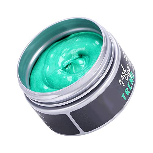 Tinte de cera para el cabello, color temporal para el cabello, cuidado del cabello, hidratante, saludable, para peinar, tinte para el cabello, crema para teñir el cabello con barro de cer(Verde)