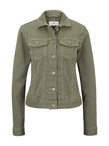 Tom Tailor Color Denim Chaqueta, 10905/Verde Musgo De Árbol, S para Mujer