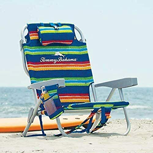 Tommy Bahama Silla de playa, tiras verdes