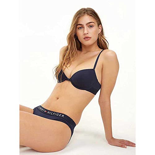 Tommy Hilfiger Briefs B Braguitas con Cintura Elástica y Logo, Azul (Navy Blazer), M para Mujer