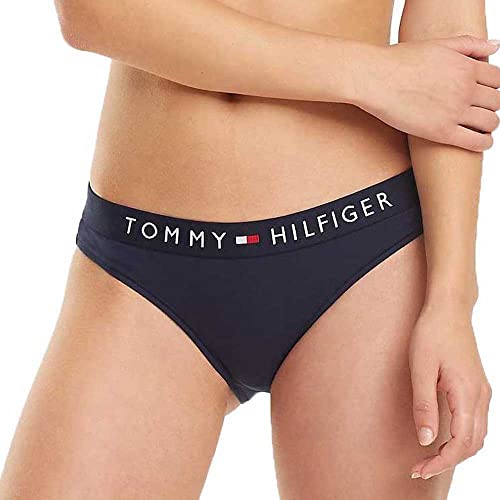 Tommy Hilfiger Briefs B Braguitas con Cintura Elástica y Logo, Azul (Navy Blazer), M para Mujer