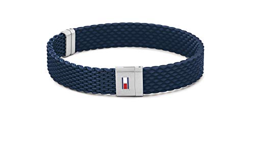 Tommy Hilfiger - Pulsera en piel con detalle de botón para hombre