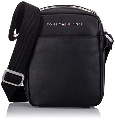 Tommy Hilfiger TH City Mini Reporter, Bolso para hombre, Negro (Negro), 21 x 16 x 6 cm