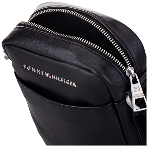 Tommy Hilfiger TH City Mini Reporter, Bolso para hombre, Negro (Negro), 21 x 16 x 6 cm