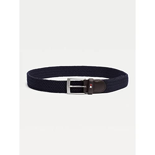 Tommy Hilfiger Webbed Belt Cinturón, Azul (Sky Captain), 95 para Hombre