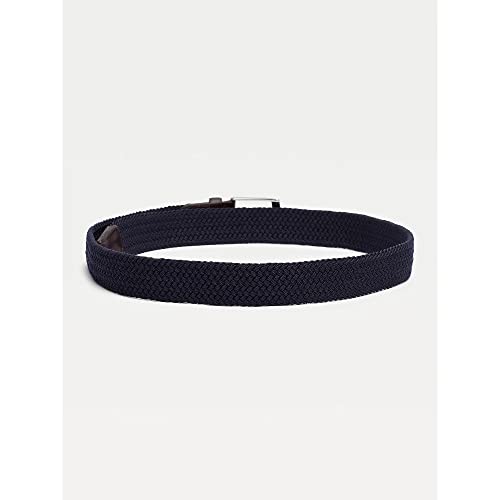 Tommy Hilfiger Webbed Belt Cinturón, Azul (Sky Captain), 95 para Hombre