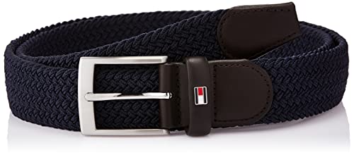 Tommy Hilfiger Webbed Belt Cinturón, Azul (Sky Captain), 95 para Hombre