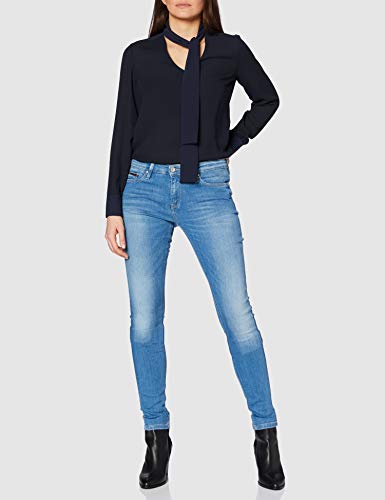 Tommy Jeans Mujer Mid Rise Nora Jeans, Azul (SANTA CRUZ STRETCH 567), W24/L34