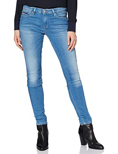 Tommy Jeans Mujer Mid Rise Nora Jeans, Azul (SANTA CRUZ STRETCH 567), W24/L34