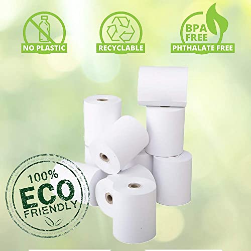 TOROTECH Rollos de Papel Térmico Blanco para Datáfonos 57x35x12mm - Ecológicos Sin BPA - Bobinas para Tickets Terminales Tarjetas Crédito Rodillos Impresoras POS TPV Alta Durabilidad (36)