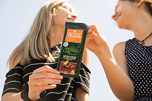 Trapa Tableta de Chocolate Extrafino con Leche y Almendra, con Stevia, 75 g