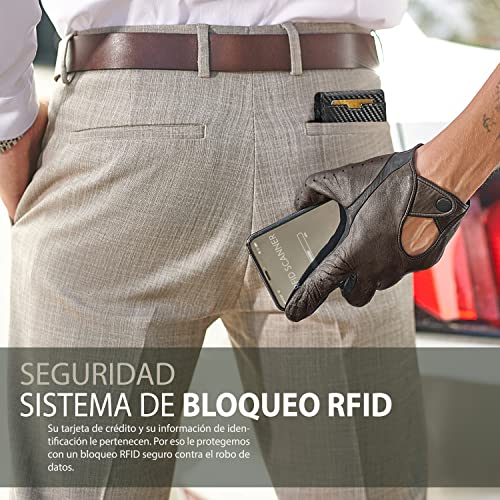 TRAVANDO Cartera con Pinza para Billetes Seattle Bloqueo RFID - Seguridad - Tarjetero Hombre Slim - Billetero - Cartera pequeña de Viaje - Estuche, Protege Tarjetas de crédito