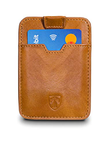 TRAVANDO ® Tarjetera con Seguridad RFID, PROTECCIÓN hasta 12 Tarjetas (Crédito) - Billetera Fina - Pinza para Billetes - Cartera Pequeña - Estuche para Hombres