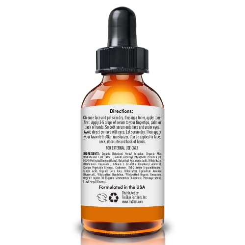 TruSkin Naturals - Sérum de vitamina C para el rostro, sérum facial orgánico antienvejecimiento con ácido hialurónico. Envase de 30 ml