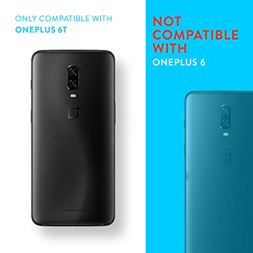 TUDIA Estuche OnePlus 6T, [Serie Merge] Doble Capa Resistente Reforzado Estándar Militar Protección Extrema contra Caídas/Resistente con Cámara Delgada Estuche para Teléfono OnePlus 6T (Negro Mate)