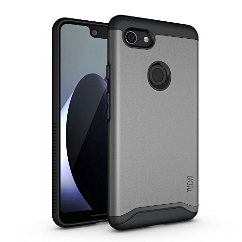 TUDIA Google Pixel 3 XL Estuche, Slim-Fit [Serie Merge] Estuche para Teléfono Extreme Protective Premium de Doble Capa para Google Pixel 3 XL [NO Compatible con Google Pixel 3] (Grafito)