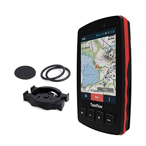 TwoNav - GPS Trail 2 Bike - Bicicleta Cicloturismo MTB / 4 Botones Frontales/Pantalla 3.7" / Autonomía 20 h/Memoria 32 GB/Tarjeta SIM/Mapa topográfico Incluido