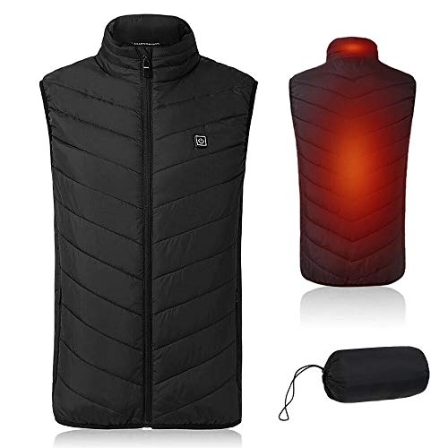 Unisex Warm Heating Vest Heated Vest Slim Fit Electric Heating Gilet In Winter Warm,Electric Warm Size Adjustable,for Outdoor Camping Hiking Hunting XL