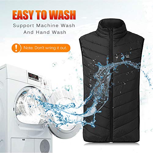 Unisex Warm Heating Vest Heated Vest Slim Fit Electric Heating Gilet In Winter Warm,Electric Warm Size Adjustable,for Outdoor Camping Hiking Hunting XL