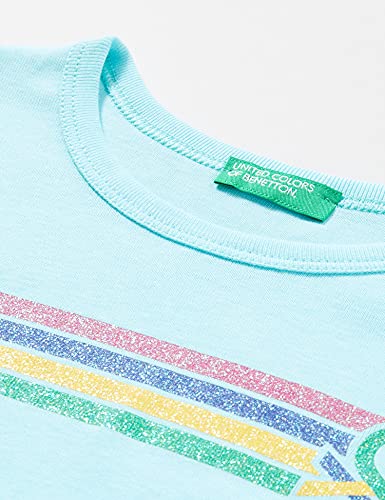 United Colors of Benetton Camiseta M/L 3i9wc154i, Turquesa 0z8, 140 cm para Niñas