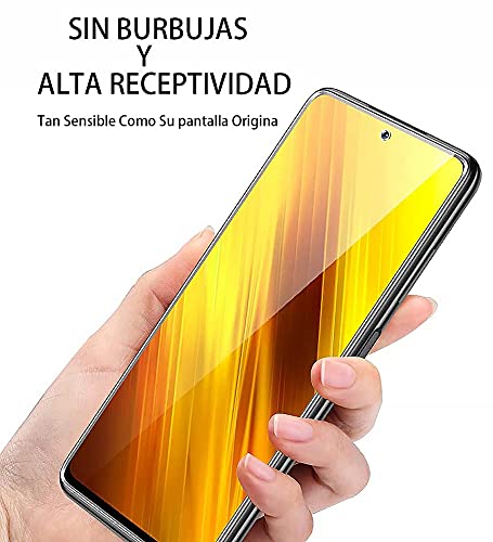 UNO' 2 Pack, Protector Pantalla Cristal Templado Compatible Con Xiaomi Poco X3 NFC/Poco X3 Pro, Vidrio Templado Ultra Resistent Sin Burbujas, 9h, Antiarañazos, Apto Para Poco X3 NFC/Poco X3 Pro.