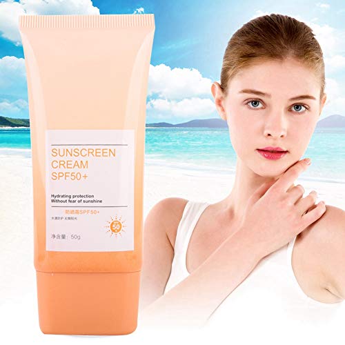 Unseen Sunscreen spf 50+, Crema de protección solar facial Verano impermeable a prueba de sudor Protección solar Loción bloqueadora solar, 50g