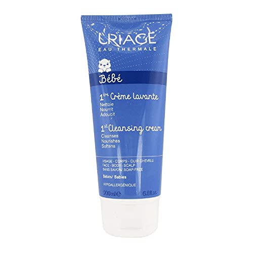 Uriage Crema sin jabón espumante y limpiadora para la cara/cuerpo/Scal del bebé