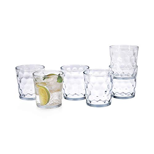 Vajilla blanca completa para 6 personas 18 piezas + Set de 6 vasos de vidrio 26cl