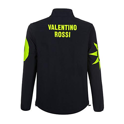 Valentino Rossi Replica DE Chaqueta DE Sol Y Luna DE Casco VR46 (Negro, XXL)