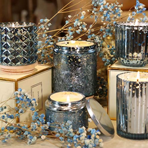 Velas De Aromaterapia Velas Perfumadas con Aceites Esenciales, Velas Perfumadas De Cristal De Cielo Estrellado para El Hogar, Velas Románticas Sin Humo para Restaurantes, Regalos Navideños