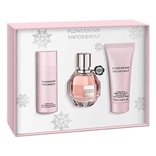 Viktor&rolf flowerbomb eau de parfum 50 ml + leche corporal 50ml + gel ducha 50ml