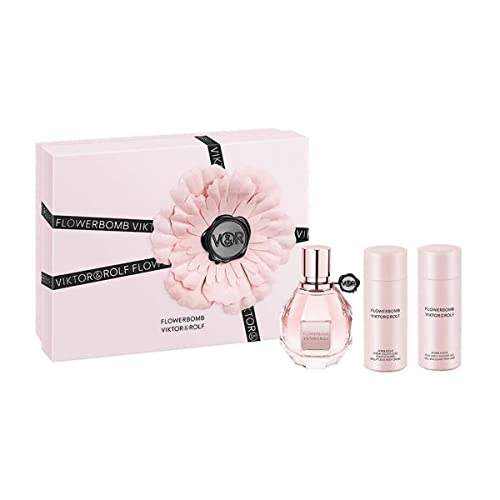 Viktor&rolf flowerbomb eau de parfum 50 ml + leche corporal 50ml + gel ducha 50ml