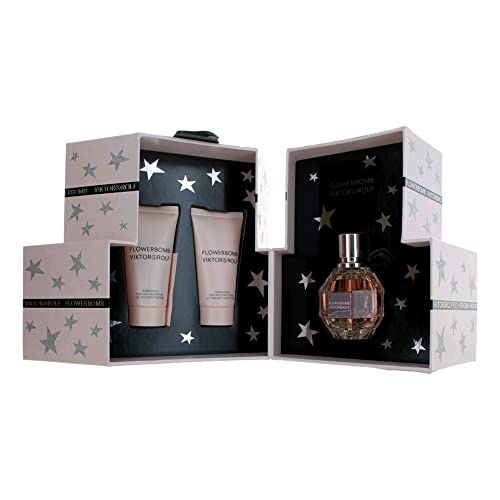 Viktor&rolf flowerbomb eau de parfum 50 ml + leche corporal 50ml + gel ducha 50ml