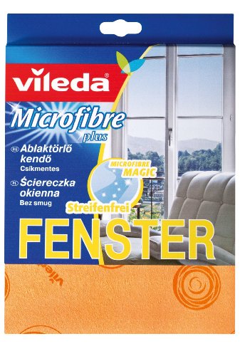 Vileda 120725 - Bayeta de microfibra para limpiar cristales