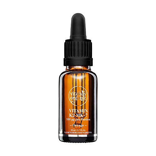 vitabay K2 MK de 7 Vitamin gota (100 µg Pro Mucha, Vegan), Naranja, 1 unidades) (1 x 20 ml)