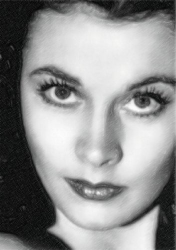 VIVIEN LEIGH - Canvas Print (A4 - Signed by the Artist) #js001