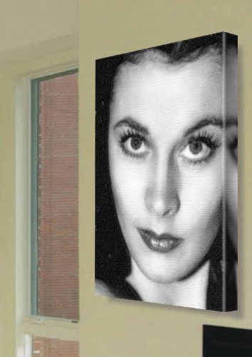 VIVIEN LEIGH - Canvas Print (A4 - Signed by the Artist) #js001