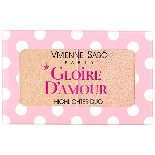 VIVIENNE SABÓ | Paleta Duo Iluminadora Champs-Élysées 02 | Tono Claro y Oscuro para Efecto Radiante | Oculta Signos de Fatiga |Cruelty Free (light pink)