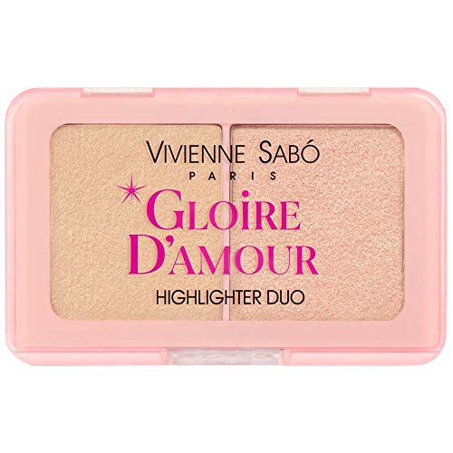 VIVIENNE SABÓ | Paleta Duo Iluminadora Champs-Élysées 02 | Tono Claro y Oscuro para Efecto Radiante | Oculta Signos de Fatiga |Cruelty Free (light pink)