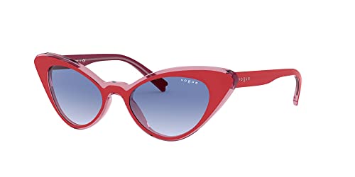 Vogue Eyewear Gafas de sol Vo5317s Cat Eye para mujer, Degradado rojo/azul claro,