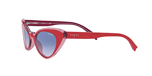 Vogue Eyewear Gafas de sol Vo5317s Cat Eye para mujer, Degradado rojo/azul claro,