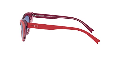 Vogue Eyewear Gafas de sol Vo5317s Cat Eye para mujer, Degradado rojo/azul claro,