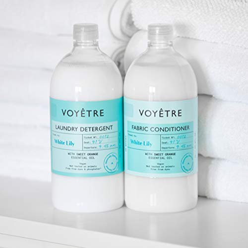 Voyetre Suavizante Concentrado para lavadora – Natural, vegano, fórmula biodegradable [1L – 28 lavados] (White Lily)