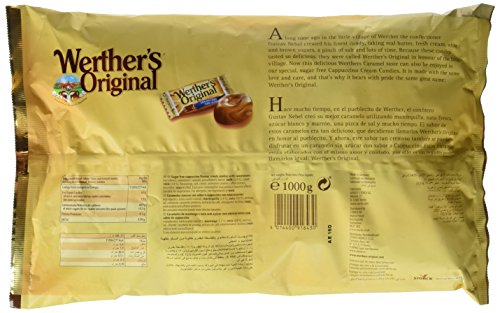 Werther's Original Caramelos De Crema De Café Sin Azúcar - 1 Paquete De 1000 Gr