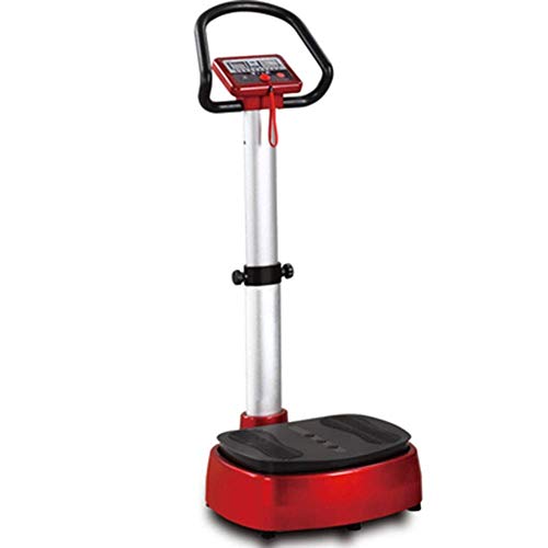 WEWE Fitness Plataforma vibratoria Vibración Power Plate Máquina de Adelgazamiento Amplia Equipo de pérdida de Peso con reposabrazos Ajuste de 10 velocidades Carga máxima 150 kgred