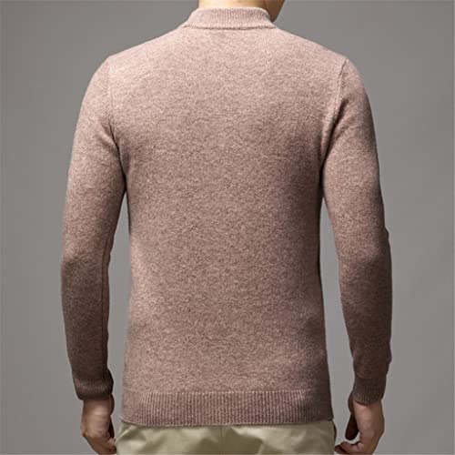 WGHJK Grossening Men's Bottoming Suéter Moda Diseñador de Medio Turtimeneck Hombres Casual Knit Pullover Ropa (Color : A, Size : M code)