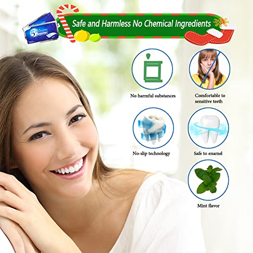 White Tiras Blanqueadoras Dientes 5D Schloss,56 Teeth Whitening Strips con Adherencia única,Blanqueador Dental de Dientes Rico en Factores Blanqueadores y Antialérgicos,Cómodas Libres de ácido Dental