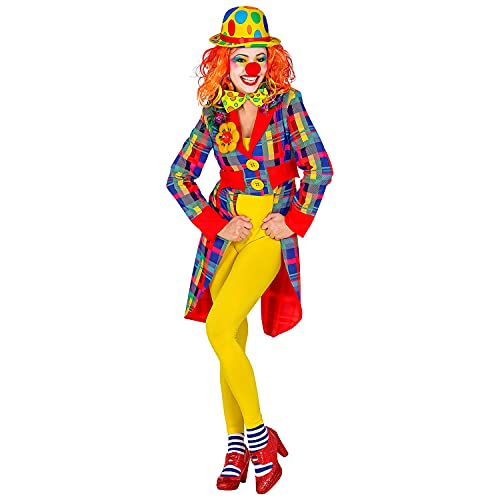 WIDMANN Widmann-48402 Disfraz de Payaso FRAC, para Mujer, Circo, Carnaval, Fiesta temática, Multicolor, Medium (48402)