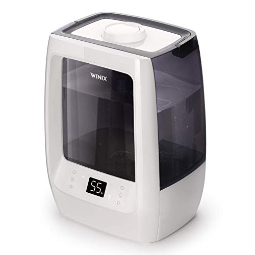 Winix L500 (Nuevo de 2021). Humidificador Ultrasónico de 7.5L. Capacidad máxima 50m². Vapor cálido y frío, silencioso, luz Nocturna. Capacidad de humidificación hasta 400 ml/h.